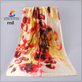 LINGSHANG 2015 new design fashion summer lady print chiffon scarf wholesale